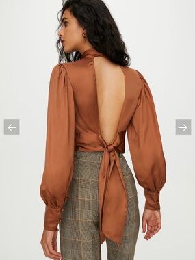Aritzia backless blouse